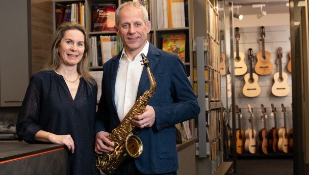 Karl Danner führt mit seiner Frau Angelika das Musikhaus. (Bild: Musikhaus Danner/Eric Kruegl)