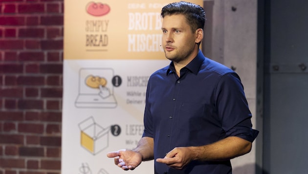 Florian Hoffmann gründete vor zwei Jahren die Marke Simply Bread. (Bild: 2 Minuten 2 Millionen/Gerry Frank)