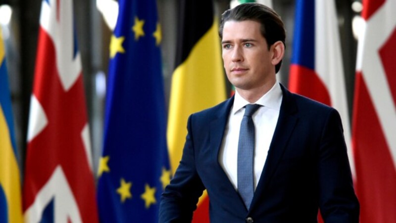 Bundeskanzler Sebastian Kurz (ÖVP) in Brüssel (Bild: APA/AFP/John Thys)