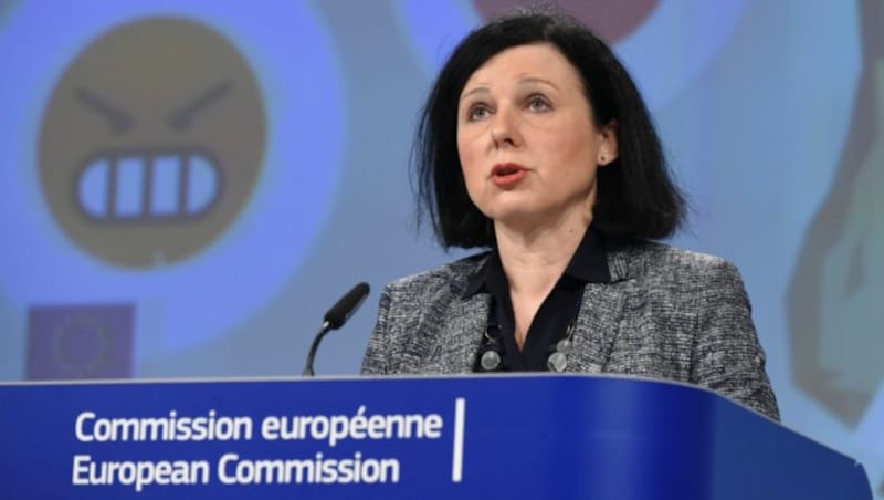 Věra Jourová ist EU-Kommissarin für Werte und Transparenz. (Bild: AFP)