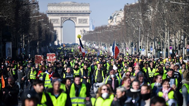 „Gelbwesten“-Demo im März 20919 in Paris (Archivbild) (Bild: AFP/Eric Feferberg)