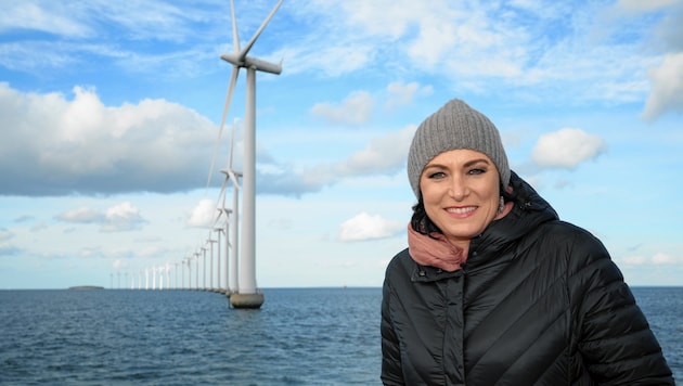 Ministerin Köstinger besuchte den Offshore-Windparks Middelgrunden vor der Küste der Hauptstadt Kopenhagen. (Bild: (c)BMNT/Paul Gruber)