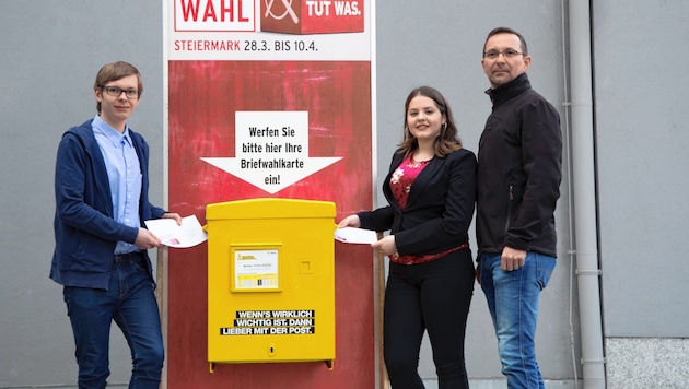 In den Bezirksstädten und in Graz gibt’s eigene Postkästen für die Arbeiterkammer-Wahlen (Bild: Temel)
