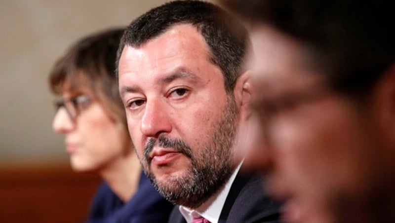 Italiens „Law & Order“-Innenminister Matteo Salvini (Bild: AP)