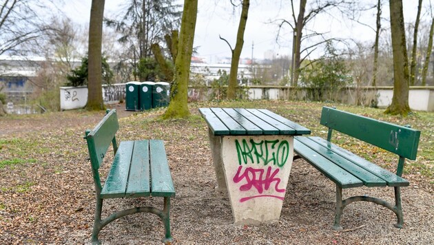 Gegen die Ansiedelung Drogenkranker im Park wächst der Anrainer-Widerstand. (Bild: Dostal Harald)