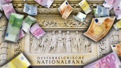 1300 Nationalbank-Pensionisten nach alter Rechtslage gibt es derzeit. Sie erhalten pro Jahr zusammen rund 100 Millionen Euro. (Bild: APA/HANS PUNZ, stock.adobe.com, krone.at-Grafik)