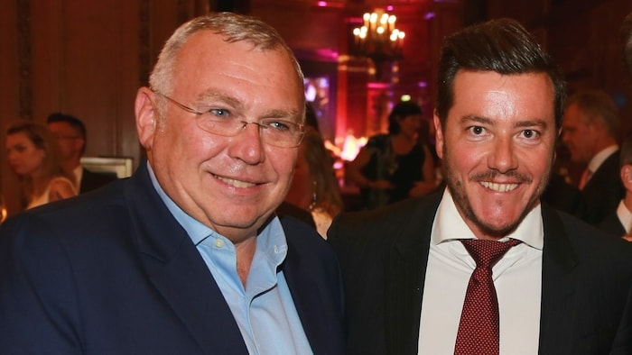 Alfred Gusenbauer und René Benko (re.) bei der Eröffnung des Park Hyatt Vienna