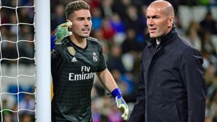 Luca Zidane und sein stolzer Papa/Trainer, Zinedine Zidane