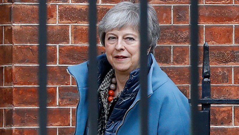 Nichts zu lachen für Premierministerin Theresa May (Bild: AFP )