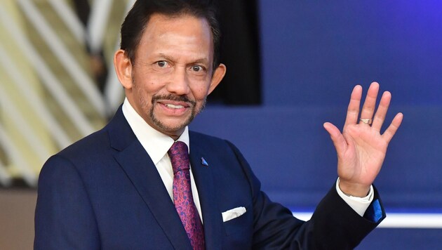 Bruneis Sultan Haji Hassanal Bolkiah (Bild: APA/AFP/EMMANUEL DUNAND)
