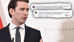 Rechte User attackieren Kurz (Bild: APA, facebook.com/sebastiankurz.at, krone.at-Grafik)