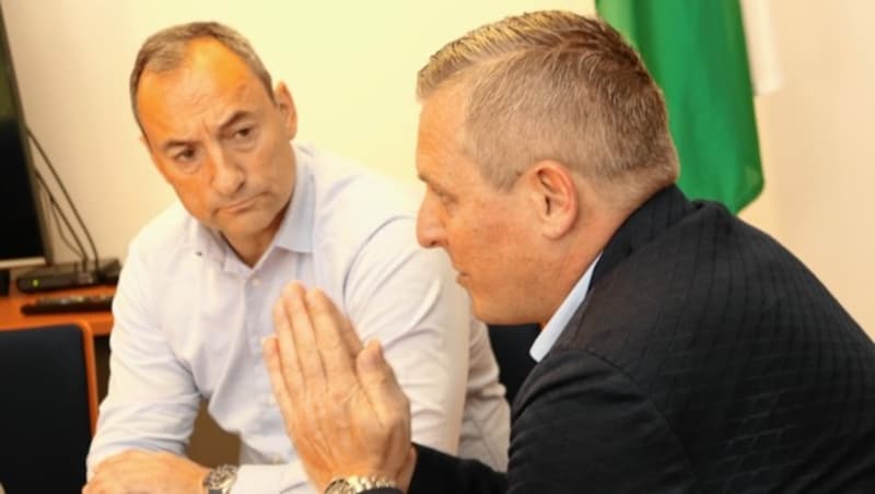 Grazer Vizebürgermeister Mario Eustacchio (li.) mit dem steirischen FPÖ-Landeschef Mario Kunasek (Bild: Christian Jauschowetz)