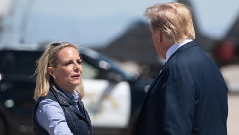 Kirstjen Nielsen und US-Präsident Donald Trump (Bild: AFP )