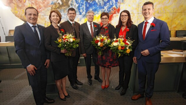 Gruppenbild am 12. April 2018. Noch hält die Harmonie an. (Bild: Rojsek-Wiedergut Uta)