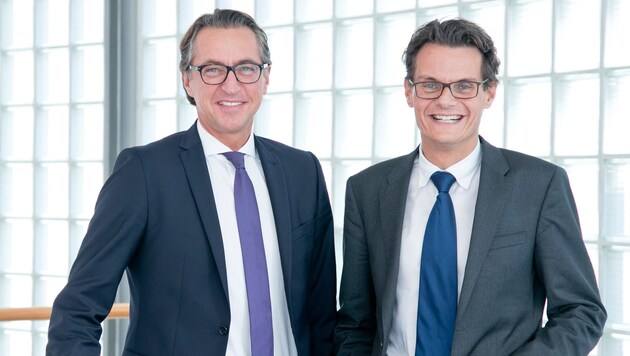Leonhard Schitter und Horst Ebner leiten die Salzburg AG. (Bild: Salzburg AG)