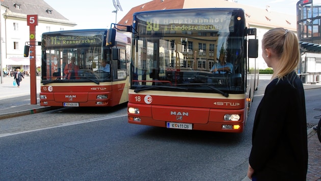 Die Abendverbindungen in Klagenfurt sollen eingeschränkt werden. (Bild: Uta Rojsek-Wiedergut)
