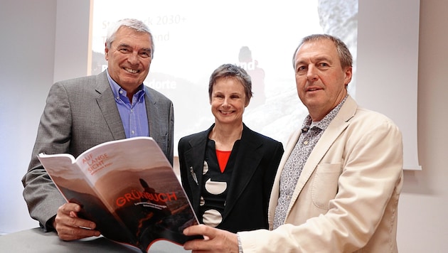Podiumsdiskussion mit Wolfram Sacherer, Ilse Huber und Erwin Kaltenegger (v. li.) (Bild: Erwin Scheriau)