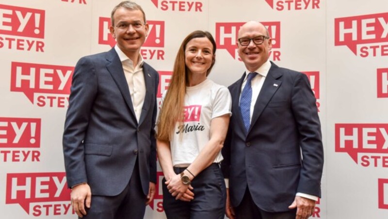 Die Betreiber Stefan Rutter und Christian Harisch (r.), sowie Centerleiterin Maria Prims. (Bild: Markus Wenzel)