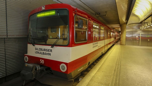 Protest gegen die geplante Verlängerung der Lokalbahn (Bild: Markus Tschepp)