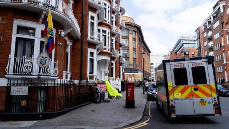 Die Botschaft von Ecuador in London (Bild: AFP/Niklas Halle'N)
