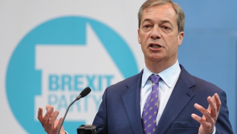 Nigel Farage und seine Brexit-Partei führen die Umfragen in Großbritannien derzeit an. (Bild: Copyright 2019 The Associated Press. All rights reserved.)