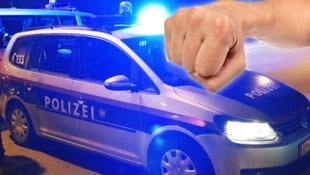 Ein bewaffneter 38-Jähriger schlug Polizistin mit Faust ins Gesicht. (Bild: zVg, krone.at-Grafik)