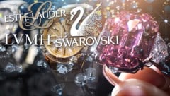 Der Deloitte Report „Global Powers of Luxury Goods“ hat die Top 100 Unternehmen der Luxusgüterbranche auf Basis ihres Umsatzes im Finanzjahr 2017 ermittelt. (Bild: Swarovski, LVMH, Richmont, Estee Lauder, krone-grafik)