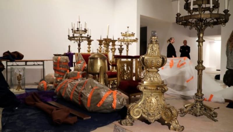 Viele Kunstschätze wurden während des Brandes im Paris Hotel de Ville untergebracht. (Bild: AFP )