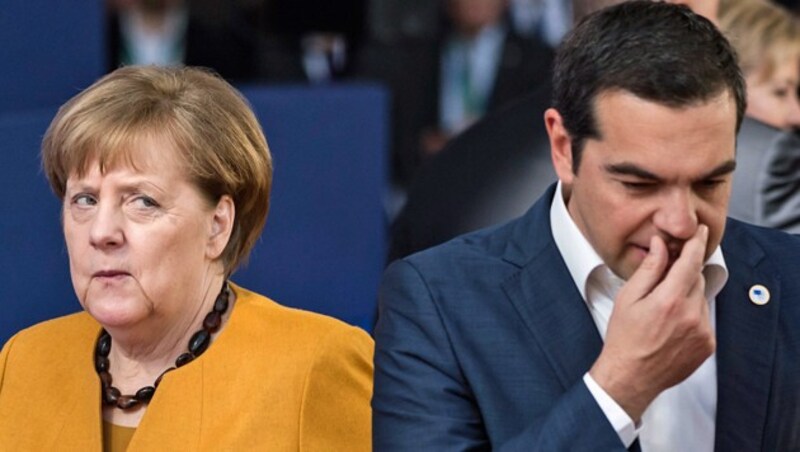 Zwischen der deutschen Kanzlerin Angela Merkel und Griechenlands Ministerpräsident Alexis Tsipras herrscht Eiszeit. (Bild: The Associated Press)