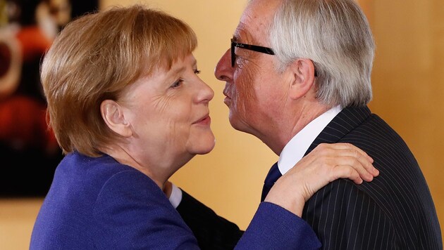 Angela Merkel und Jean-Claude Juncker (Bild: APA/AFP/Yves Herman)