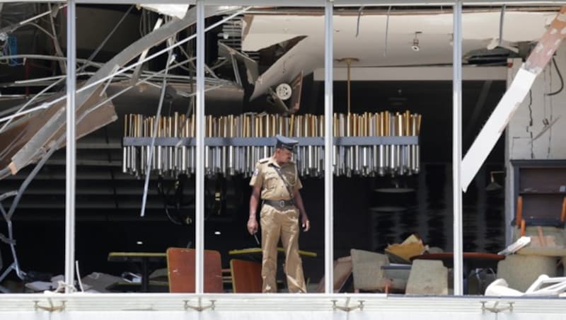 Im Restaurant des Hotels Shangri-la kam es zu einer Explosion. (Bild: AP)