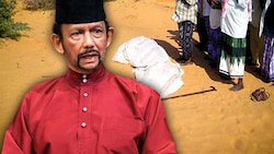Bruneis Sultan Hassanal Bolkiah (Bild: AP, AFP, krone.at-Grafik)