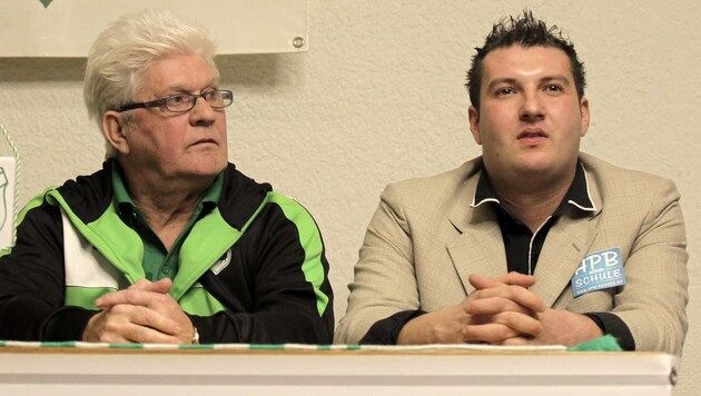 Werner Lorant und David König (Bild: Kronen Zeitung/Andreas Tröster)
