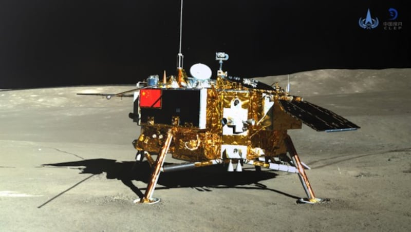 Die Sonde „Chang‘e 4“ auf der Rückseite des Mondes (Bild: CNSA)