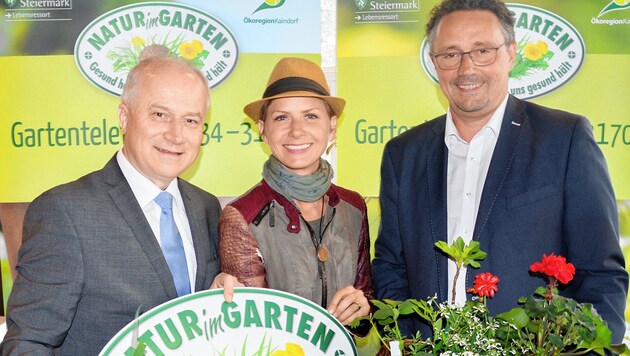 LR Hans Seitinger, Angelika Ertl-Marko, Thomas Karner - die drei hinter „Natur im Garten“ (Bild: Lebensressort)