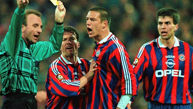 Die Bayern-Stars der Neunziger: Lothar Matthäus, Christian Ziege, Markus Babbel. (Bild: Reuters)