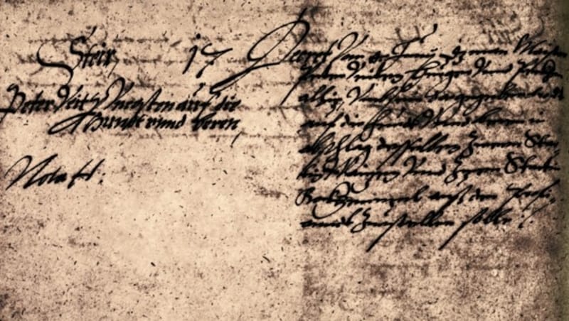 Vor 450 Jahren die erste urkundliche Erwähnung der späteren Hofbäckerei Edegger-Tax - Hofkammerdekret vom 4. Juni 1569. (Bild: Hofbäckerei Edegger-Tax OG)