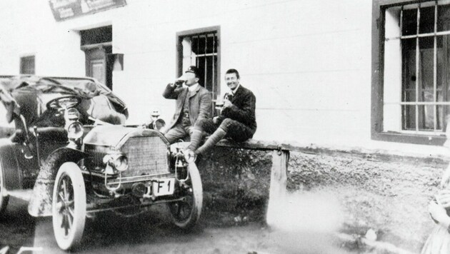 Hier das erste in Kärnten zugelassenen Automobil: Man beachte das Kennzeichen „F1“. (Bild: TAÖ/AAvK)