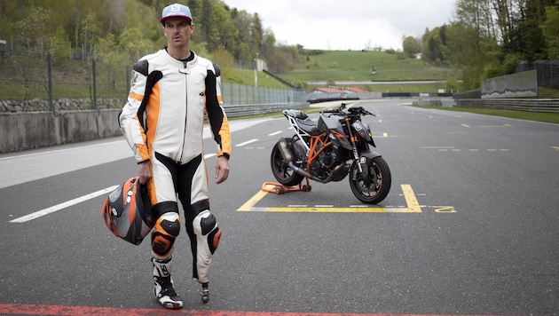 Matthias Lanzinger beim Training auf dem Salzburgring. (Bild: Tröster Andreas)