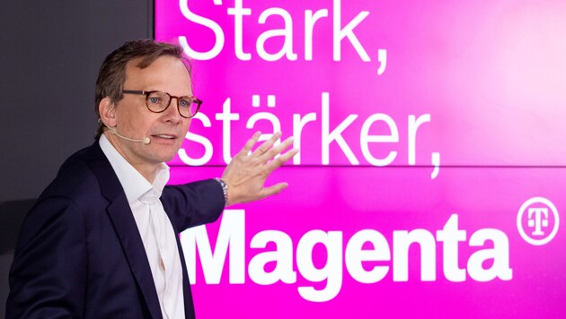 T-Mobile-Vorstand Andreas Bierwirth bei der Präsentation von Magenta (Bild: APA/MAGENTA/MARLENA KNIG)