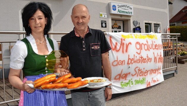 Suppe und Bauernkrapfen: Die Gößlbauers sind die beliebtesten Wirte des Landes. (Bild: Weeber Heinz)