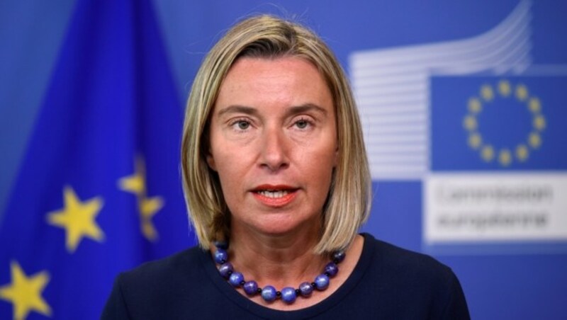 EU-Außenbeauftragte Federica Mogherini stellt klar: „Jegliche Ultimaten werden abgelehnt.“ (Bild: APA/AFP/JOHN THYS)