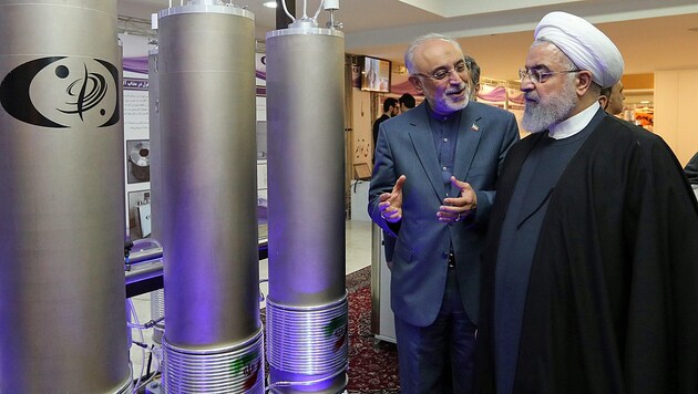 Irans Präsident Hassan Rouhani bezeichnete das Ultimatum an die EU als „letzte Chance für eine diplomatische Lösung“. (Bild: APA/AFP/Iranian Presidency/HO)