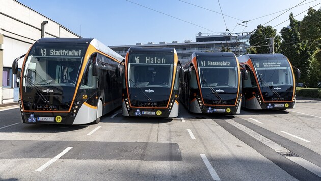 Busse in Linz (Bild: ©LinzAG/groxpressimages.at)