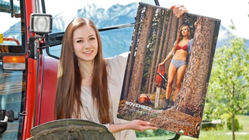 Im November lacht Stefanie aus dem Jungbauernkalender. (Bild: Birbaumer Christof)