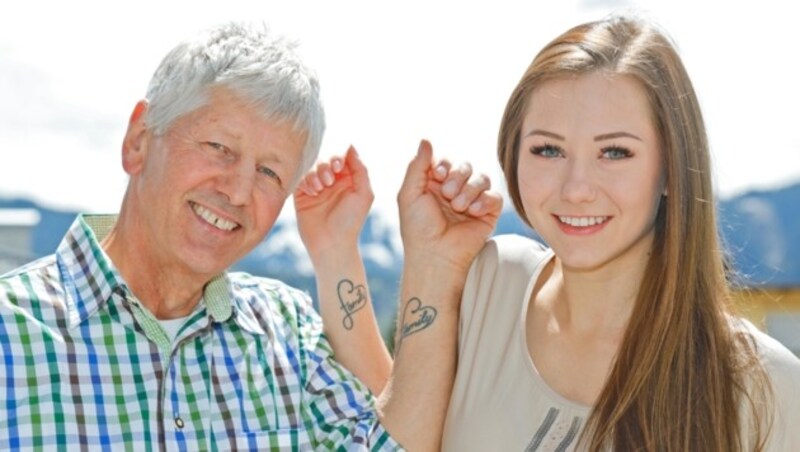 Familie geht unter die Haut:Auch Papa Hanspeter trägt das Tattoo. (Bild: Birbaumer Christof)