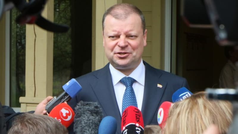 Litauens Premierminister Saulius Skvernelis musste sich mit dem dritten Platz abfinden. (Bild: AFP )