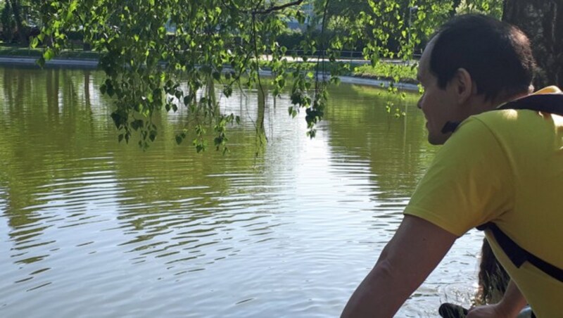 Der Spaziergang führt auch am Konstantinteich im Wiener Prater vorbei. (Bild: Miriam Krammer)