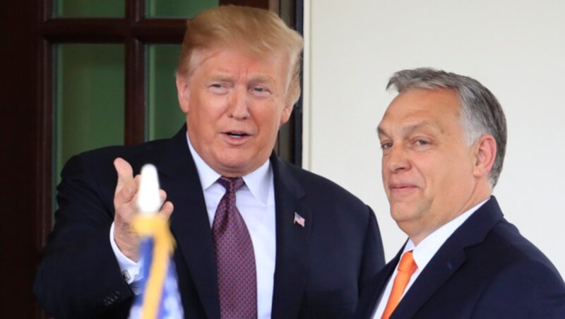 Orban und Trump haben sich nun eine „Vertiefung der Zusammenarbeit“ ihrer Länder zum Ziel gesetzt. (Bild: AP)