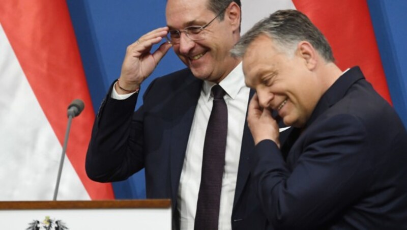 Heinz-Christian Strache ist das jüngste Mitglied im „Klub des Orban-Fluchs“. (Bild: APA/AFP/ATTILA KISBENEDEK)